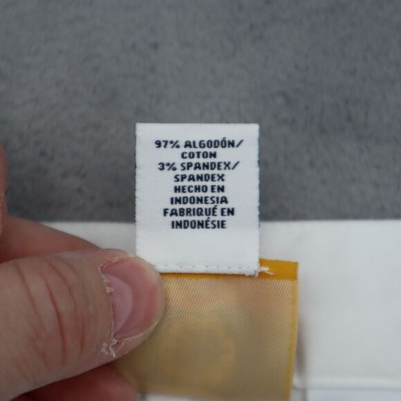 Ruby Rd Pants Womens 14 White Ankle High Rise Elastic Waist Stretch Hook Eye - Picture 6 of 16